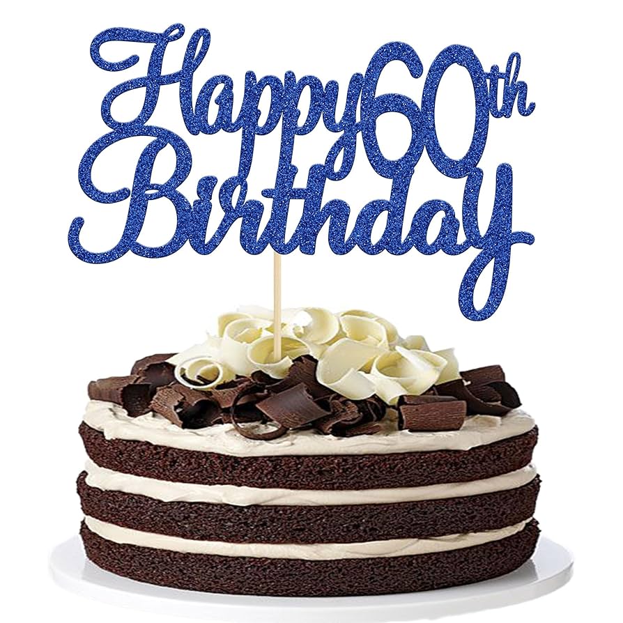 Happy Cakesエシャルプ Amazon.com: Gyufise 1Pc Happy 60th Birthday Cake Topper
